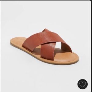 Universal Thread Colene Crossband Sandals Cognac 9